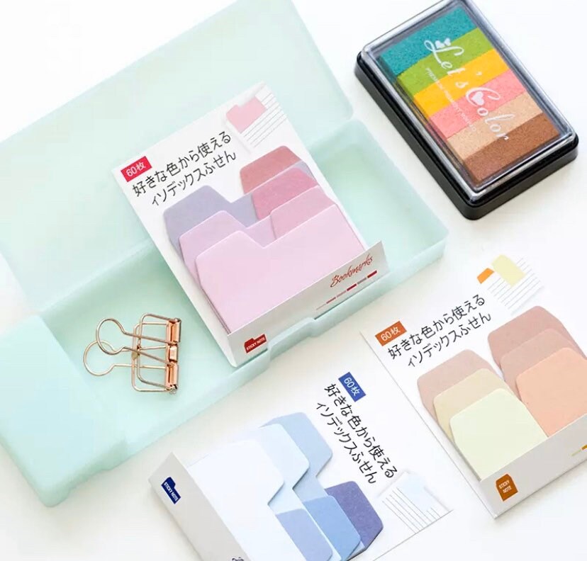 Pastel Index Tabs Memo Sticky Notes Planner Tabs Sticky Etsy