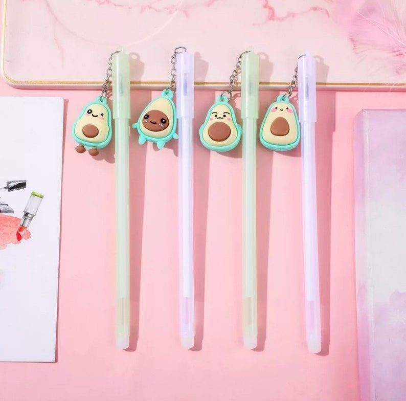 Kawaii Avocado Gel Pen Kawaii Stationery Kawaii Stationery Etsy UK