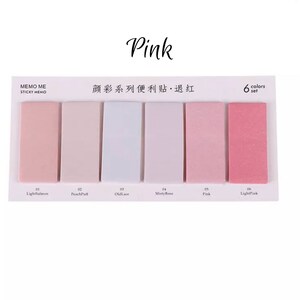 Pastel Index Tabs Memo Sticky Notes Planner Tabs Sticky Tabs Page Bookmark Memo Pad Sticky Notes Kawaii Stationery image 5