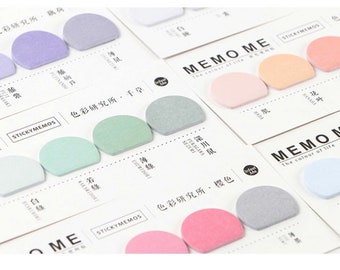 Pastel Dot Tabs - Memo Sticky Notes - Dot Stickers - Planner Tabs - Sticky Tabs - Page Bookmark - Memo Pad - Sticky Note - Journal Supplies