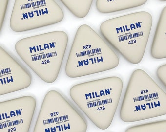 Milan Eraser 428 Triangle - Gomme en caoutchouc - Fournitures de bureau - L'essentiel pour la rentrée