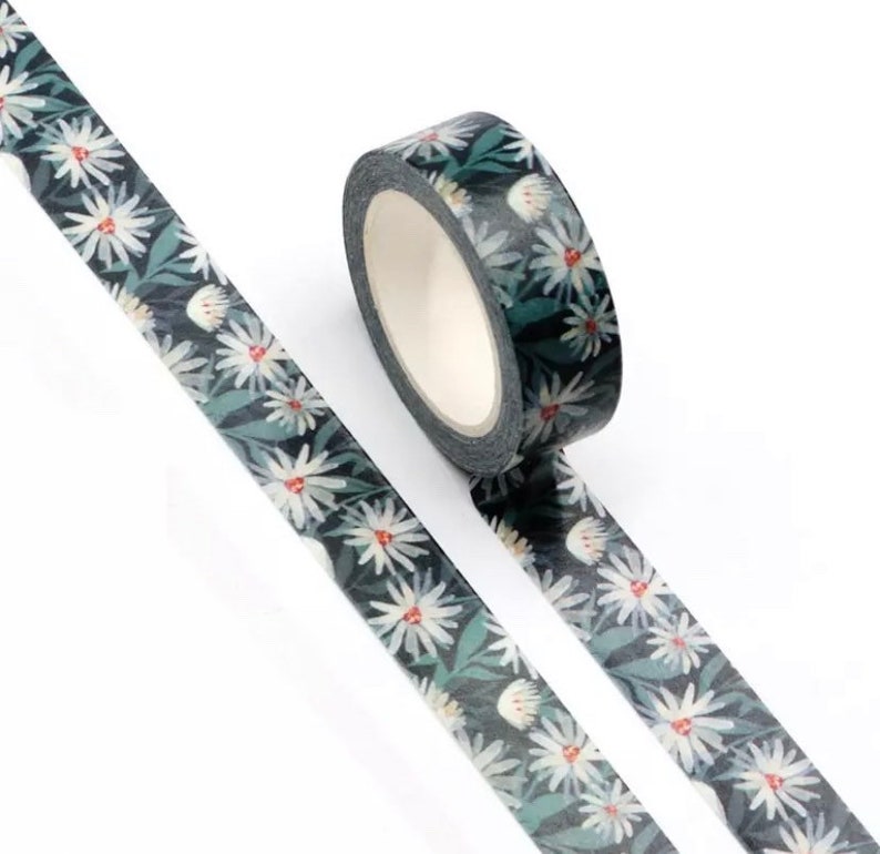Journal Supplies Washi Tape Scrapbook Floral Decorative Tape Planner Accessories Daisy Washi Tape