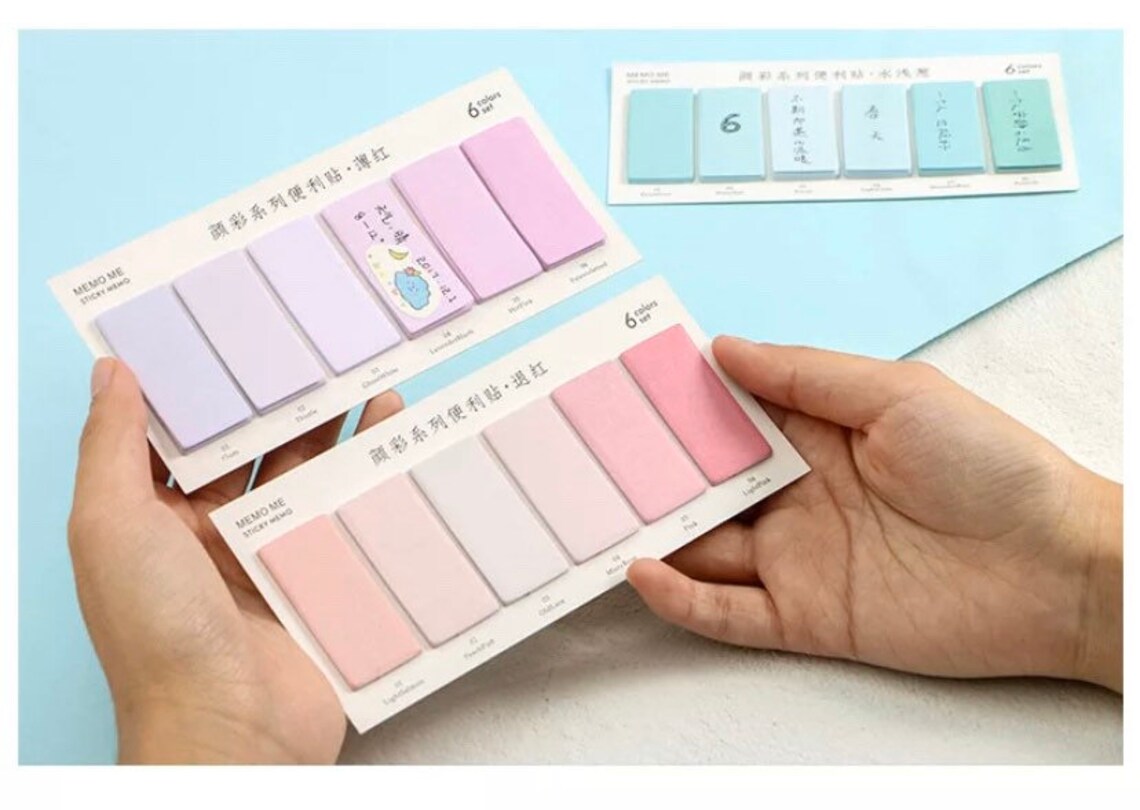 Pastel Index Tabs Memo Sticky Notes Planner Tabs Sticky Etsy