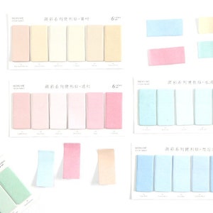 Pastel Index Tabs Memo Sticky Notes Planner Tabs Sticky Tabs Page Bookmark Memo Pad Sticky Notes Kawaii Stationery image 2