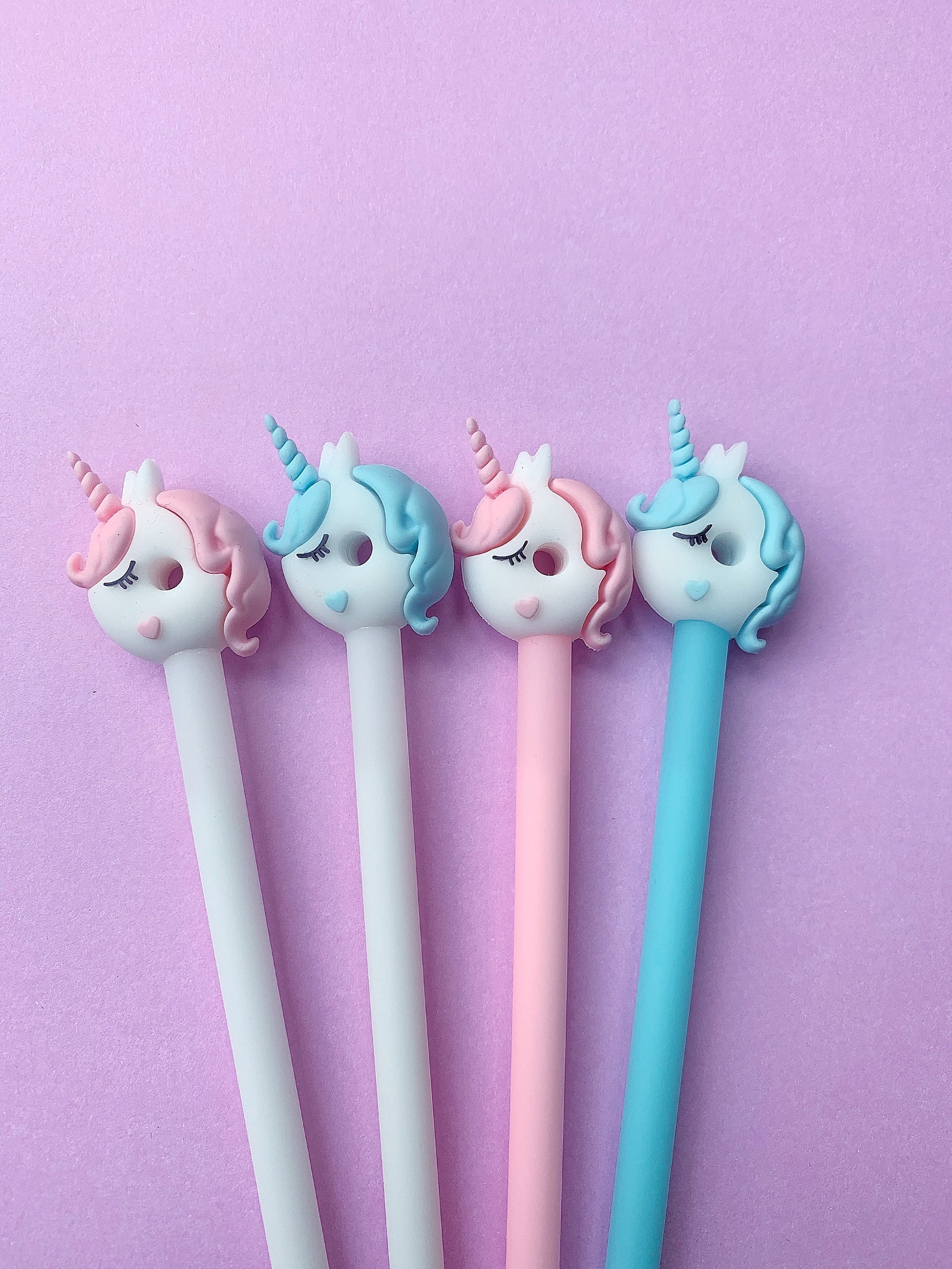 Unicorn Gel Pen Black Ink Doughnut Pen Unicorn Pen Etsy