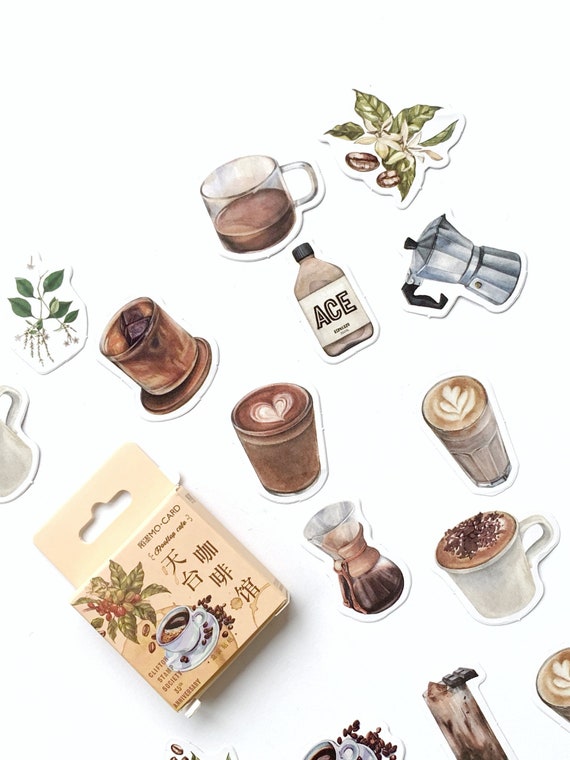 Coffee Sticker Set Coffee Stickers Coffee Sticker Set Etsy