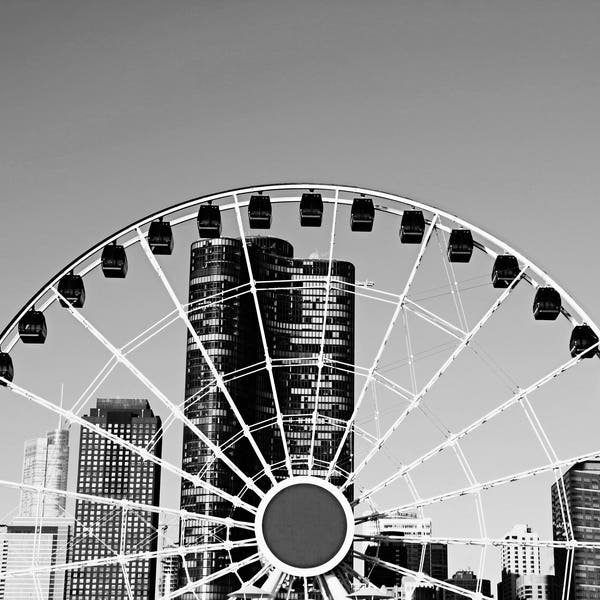 Navy Pier Skyline - B/W (Digital Download)