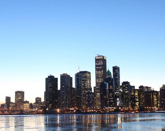 Chicago Skyline at Dusk (Digital Download)