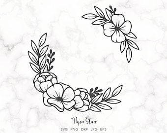 Download Flower Corner Svg Etsy