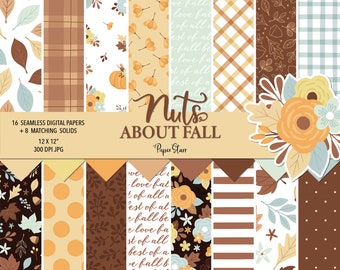 FALL DIGITAL PAPER Seamless Pattern Digital paper Scrapbook Paper Vector images Autumn Digital Paper Background Patterns Mens Digital Paper