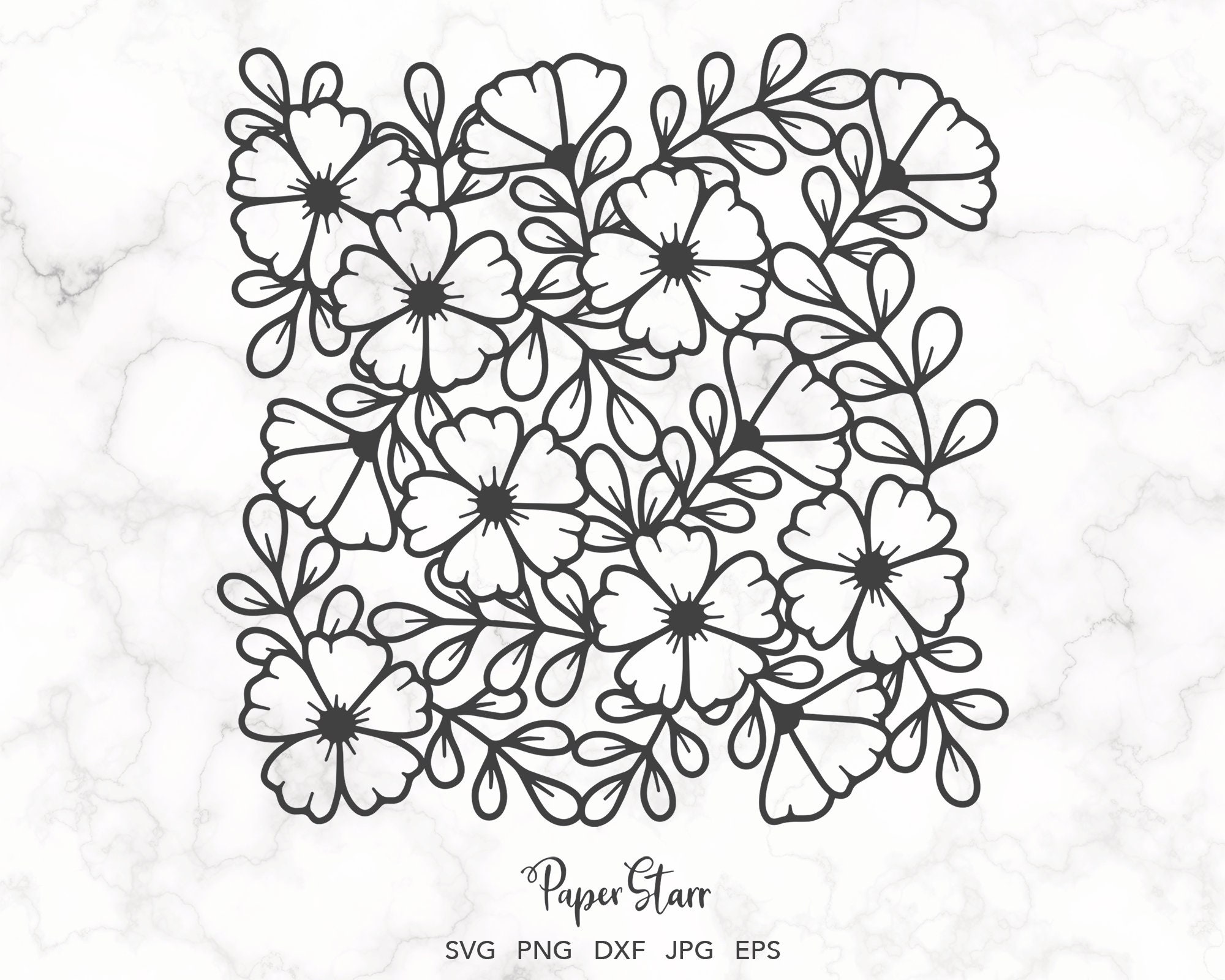 Download Floral Background Cut File Floral Background Svg Scrapbook Etsy