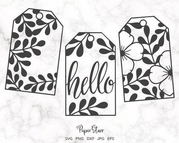 Download Floral Gift Tag Cut File Gift Tag Svg Scrapbook Etsy