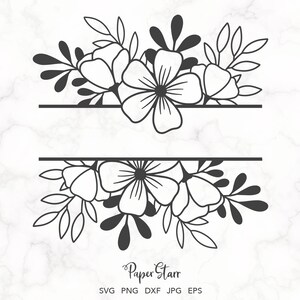 Floral Border Cut File for Silhouette Cricut or Hand Cutting. | Etsy