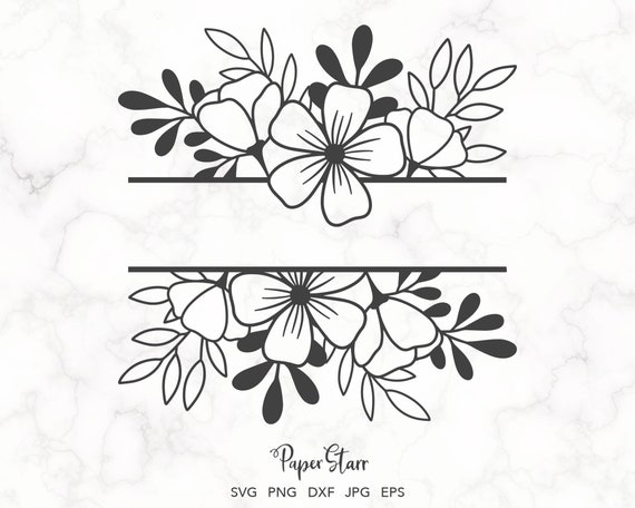 Download Floral Border Cut File For Silhouette Cricut Or Hand Cutting Etsy
