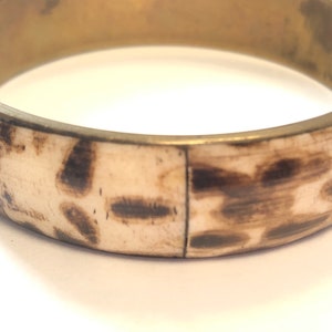 Vintage Brass Bangle Bracelet, Beautiful Design