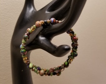 Stone and bead bracelet