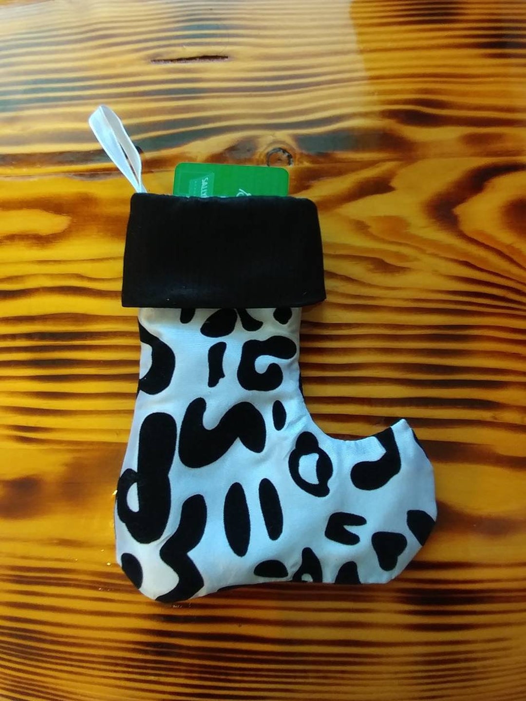 Handmade Gift Card And/or Silverware Holder! Mini Snow Leopard Flocked ...