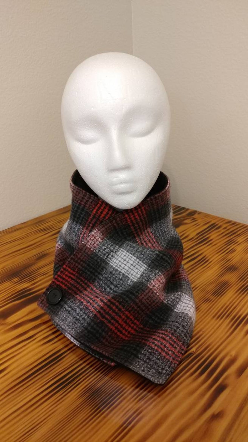 Men's and Boys' Short Scarf With Button Closure Winter Etsy