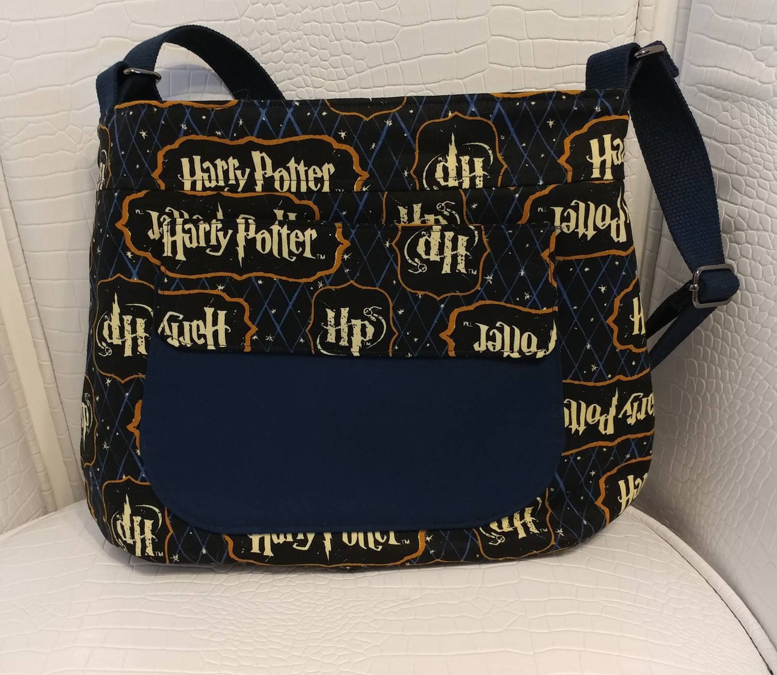 Handmade Harry Potter Cross Body Purse Bag Black Blue Navy Etsy