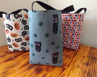 Minecraft Enderman print Halloween trick or treat bag!