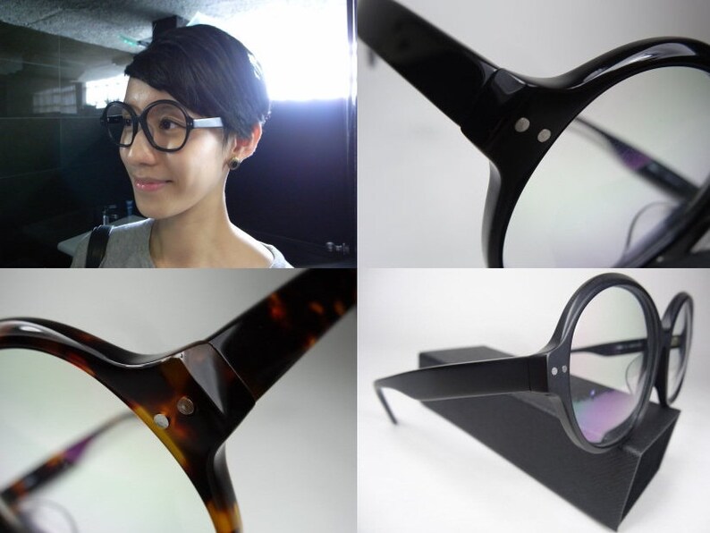 WT 3 extra large round frames spectacles eyeglasses Rx Etsy