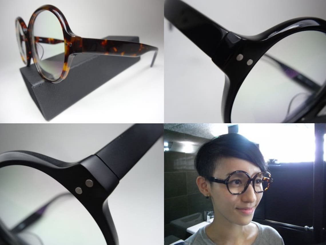 WT 3 extra large round frames spectacles eyeglasses Rx Etsy