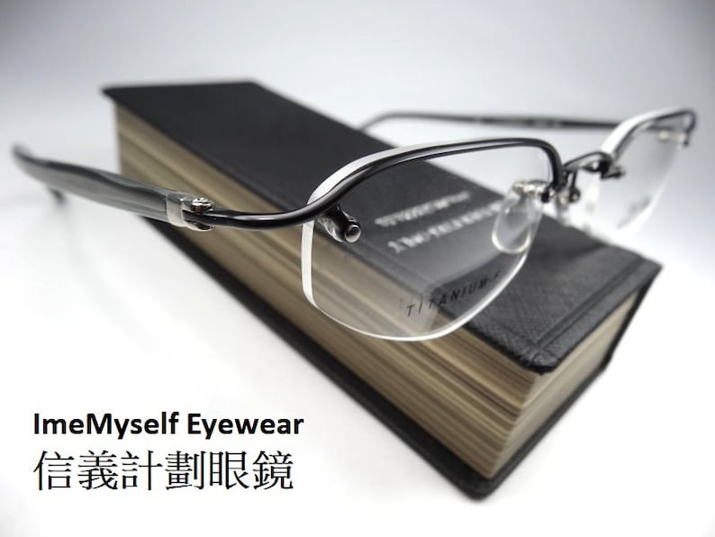 Jean Paul Gaultier JPG 55-0049 vintage titanium half rim optical frame spectacles RX for reading glasses transitions lens eyeglasses \u9226\u91d1\u5c6c \u773c\u93e1