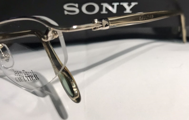Jean Paul Gaultier JPG 55-0049 vintage titanium half rim optical frame spectacles RX for reading glasses transitions lens eyeglasses \u9226\u91d1\u5c6c \u773c\u93e1