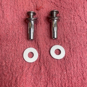 Improved All Stainless Steel Kohler Toilet Seat Anchor Nut Kit, Complete with all Mounting Hardware