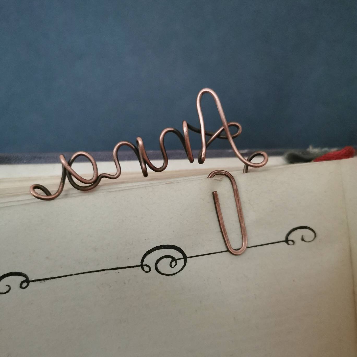 Wire name Custom bookmark. Metal bookmark. Book lover gift. Etsy