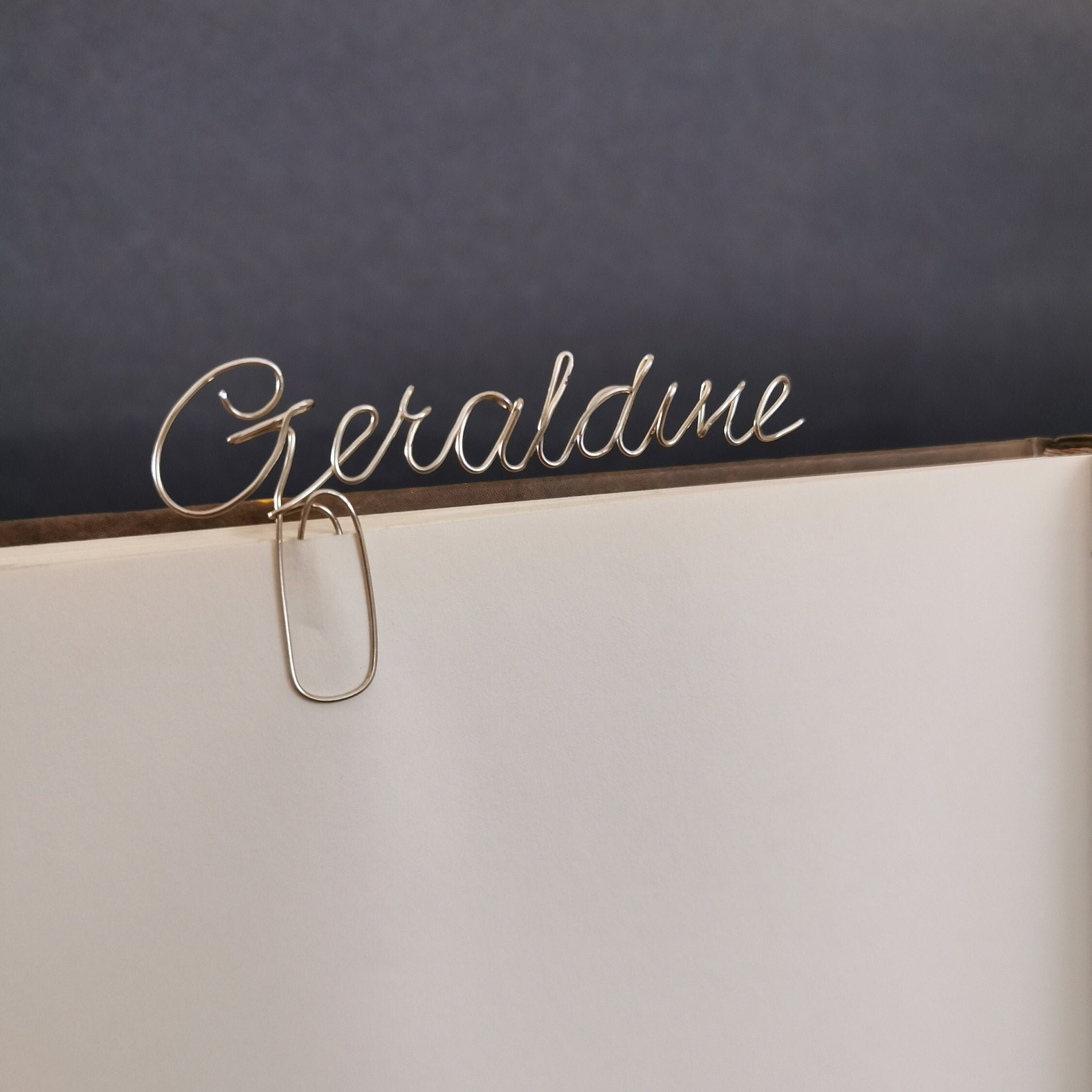 Wire name Custom bookmark. Metal bookmark. Book lover gift. Etsy