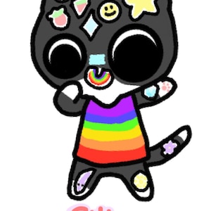 Silly cat sticker