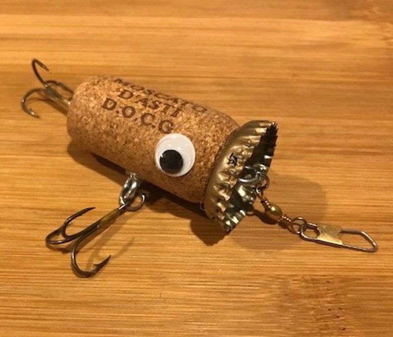 Wine Cork/beer Cap Fishing Lure Etsy