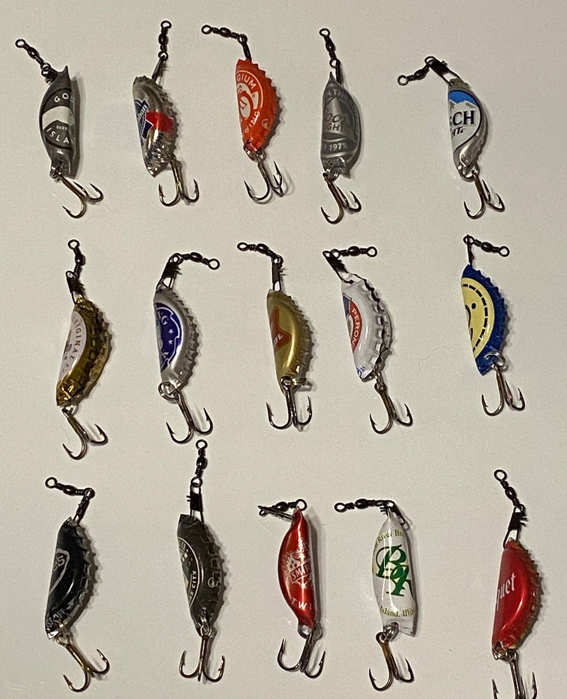 Beer Cap Fishing Lures Etsy