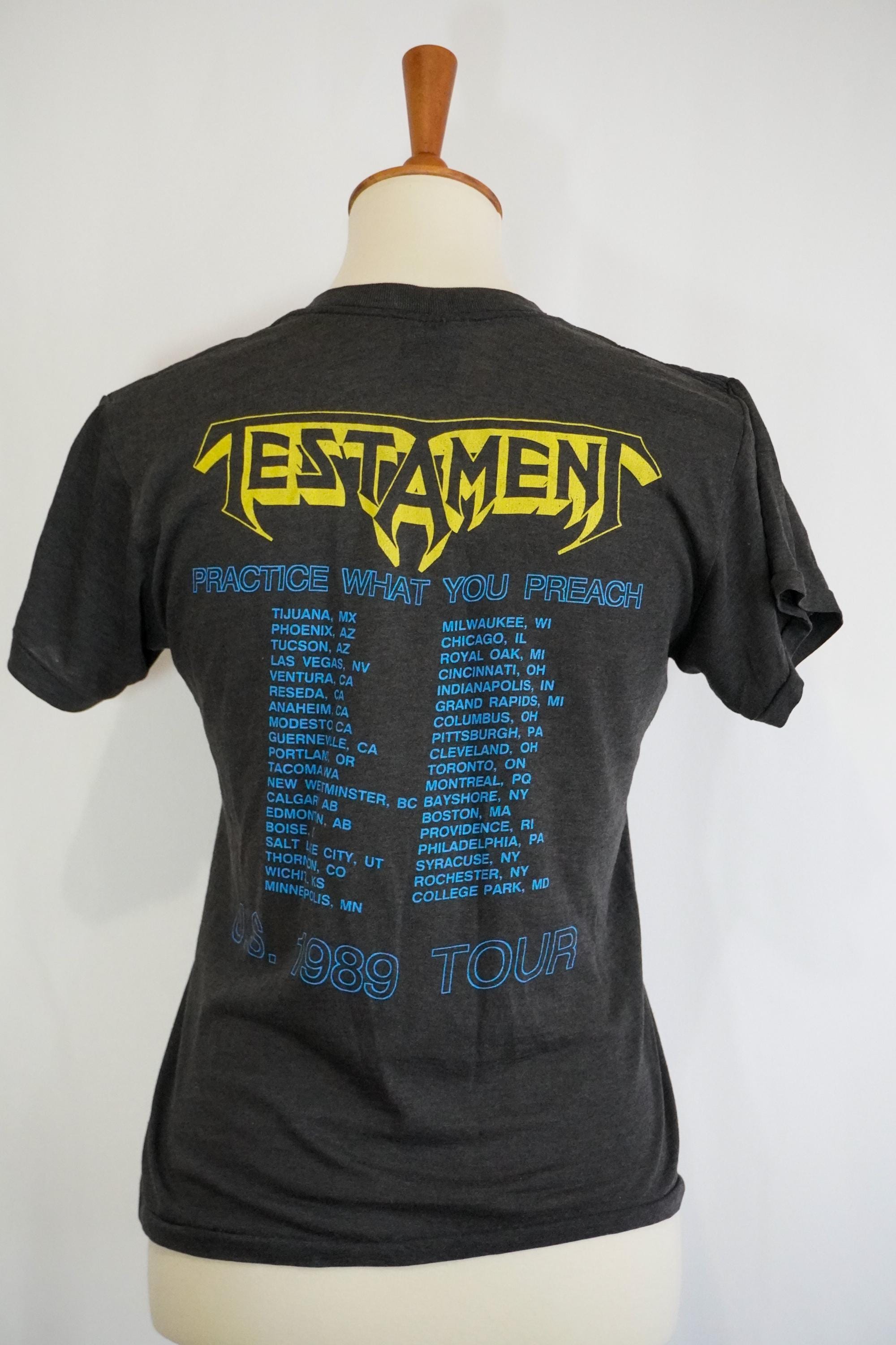 TESTAMENT 1989年ツアーTシャツ Testament 1989 Into the Pit 