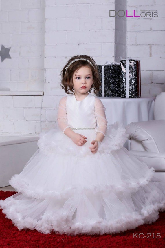 flower girl puffy dress