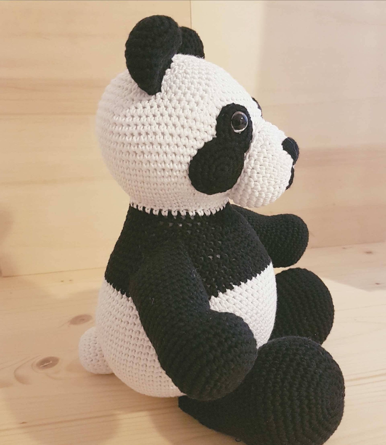 Oso panda crochet panda hecho a mano animal crochet muñeco Etsy