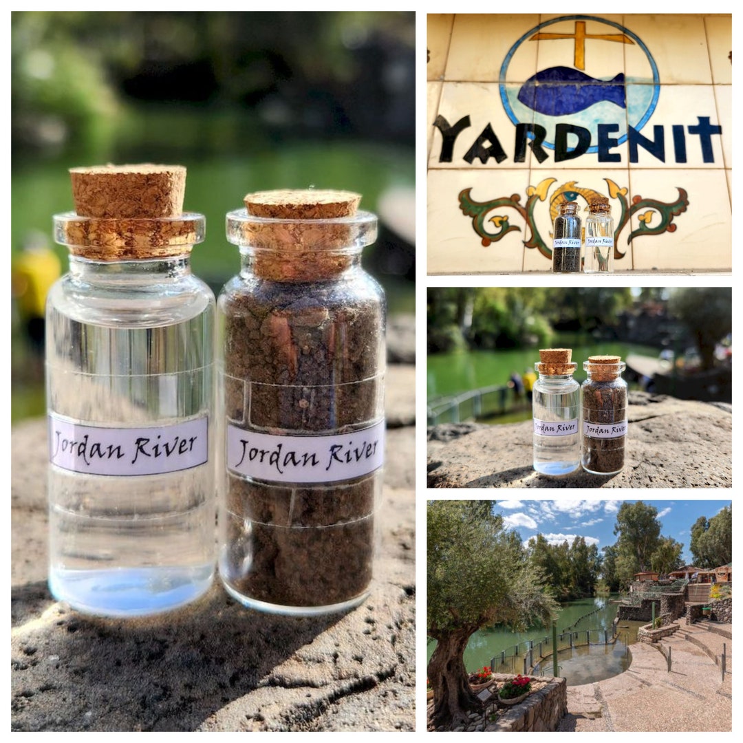 Jordan River Water Sand Baptism Site Jesus Yardenit Israel Holy Land Etsy