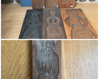 wooden Speculoos cookie mold - Speculaasplank - Dutch - Vintage -Gingerbread