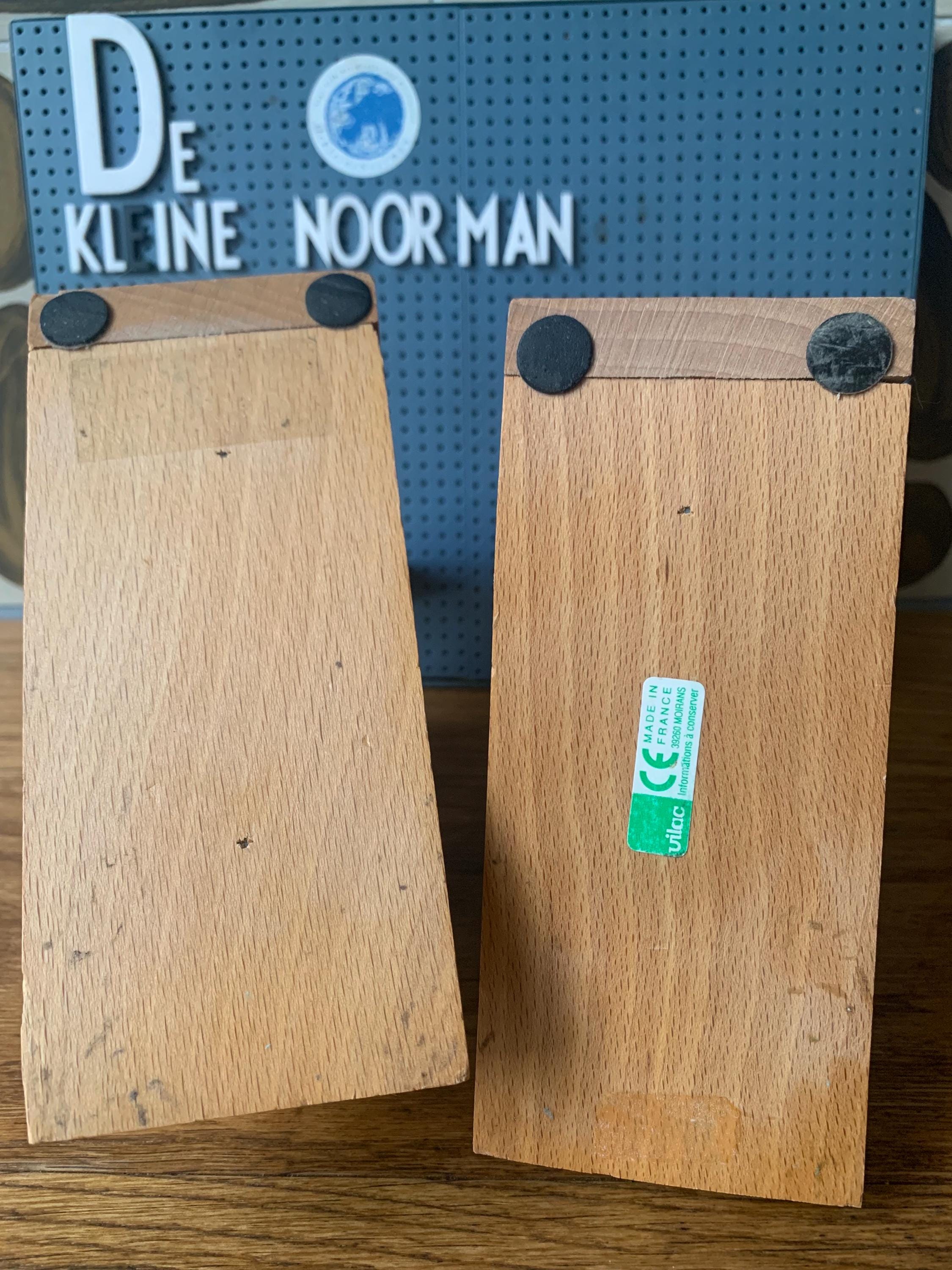 フランス　Vilac製　Wood Bookends　コレクター・アイテム Vintage Set of 2 Vilac Wooden Tintin & Snowy Bookends / Book