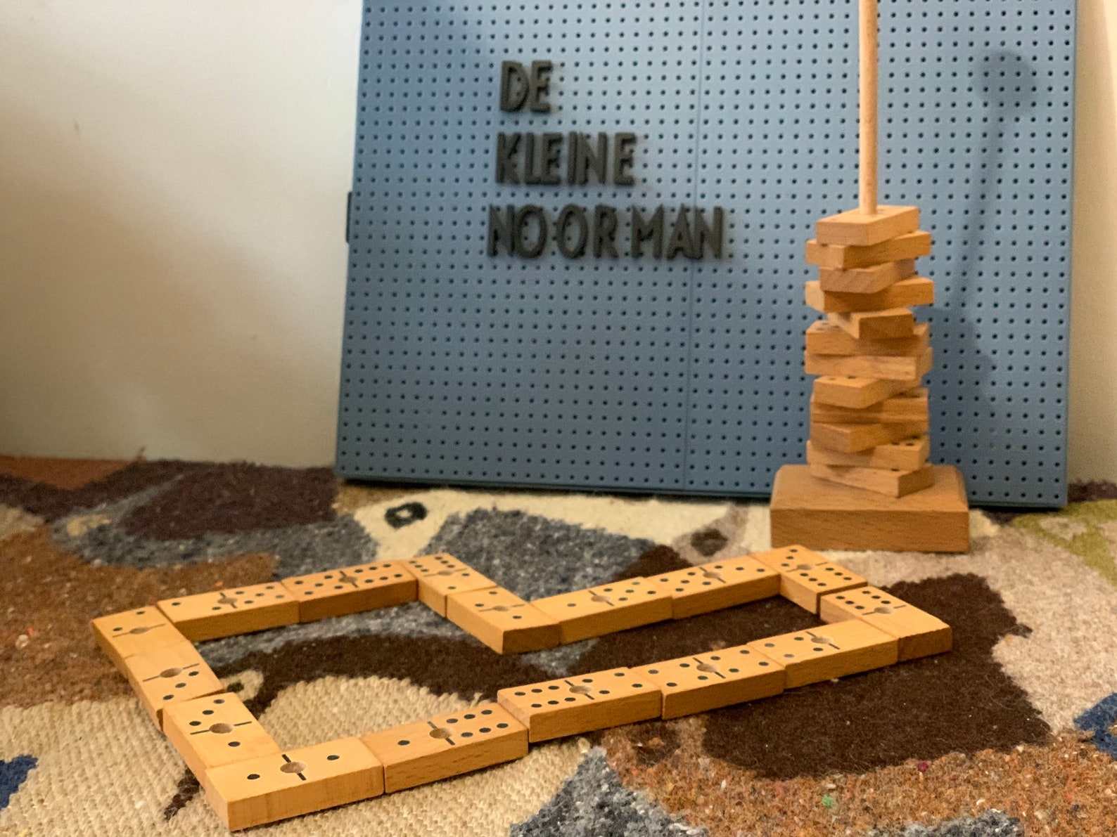 Wooden stacking tower Domino game Etsy