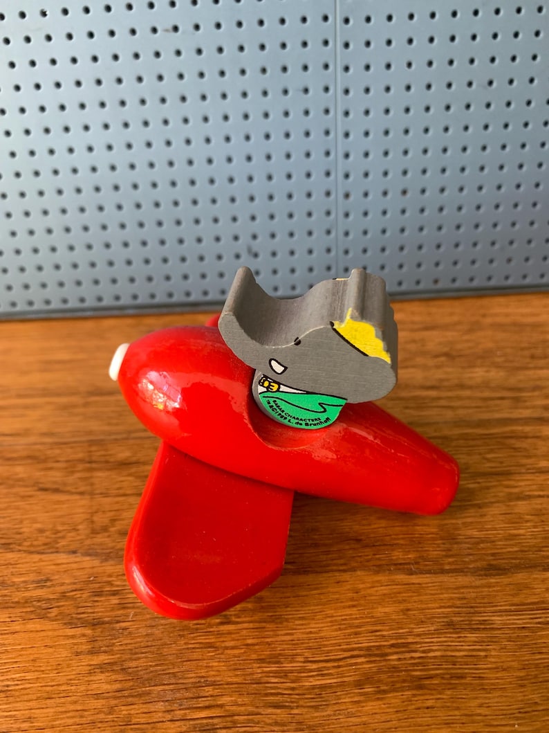 Vintage Babar Toy Car / airplane Vilac 1989 - Made in France / Elephant image 8