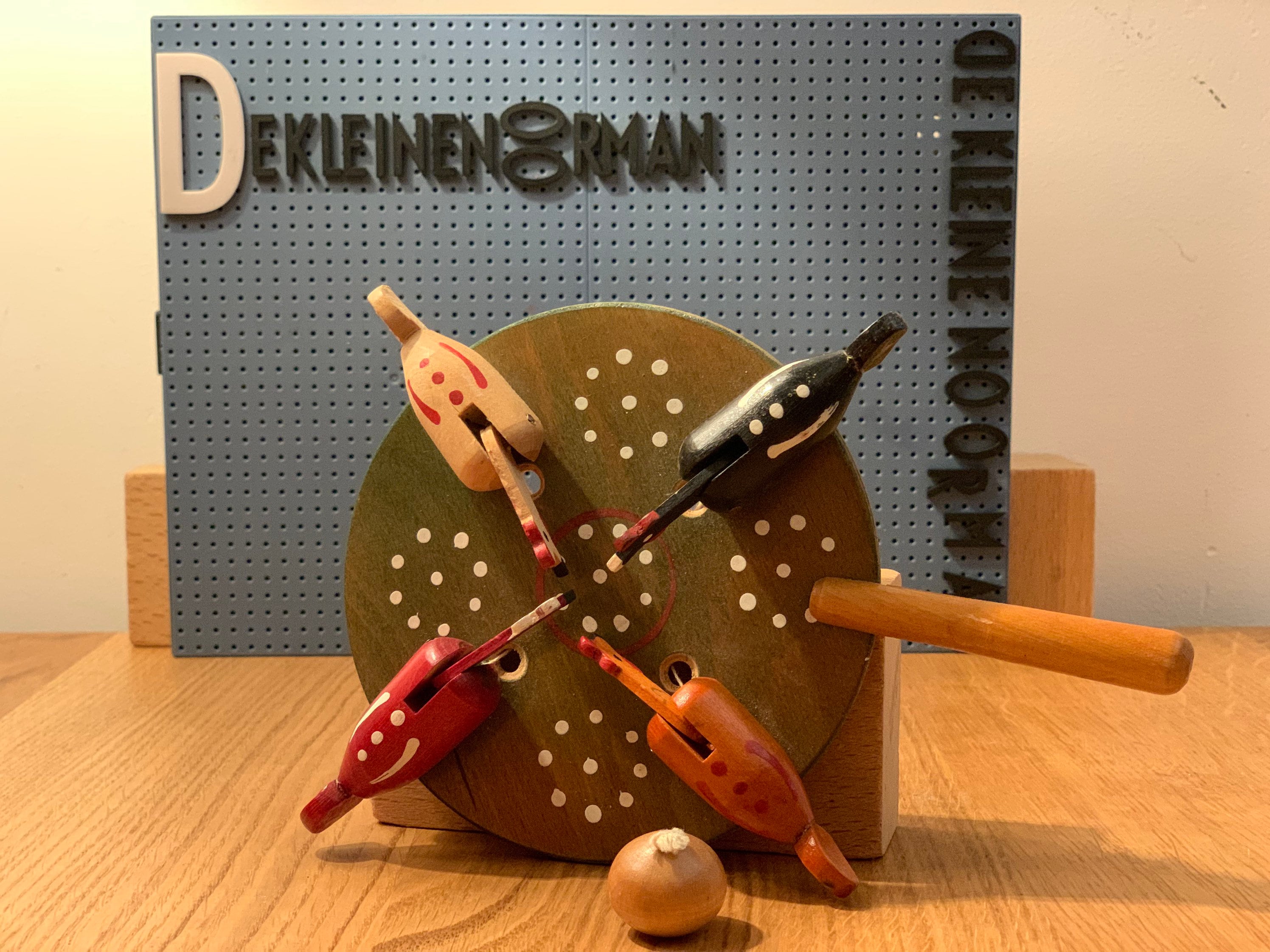 Duitse vintage wildpikkende kippen - houten speelgoed handgemaakt - Pasen