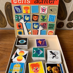 Egel- Kom er maar eens achter - Testez votre jeu de mémoire - PAS terminé - jeu de mémoire vintage / jeu de famille