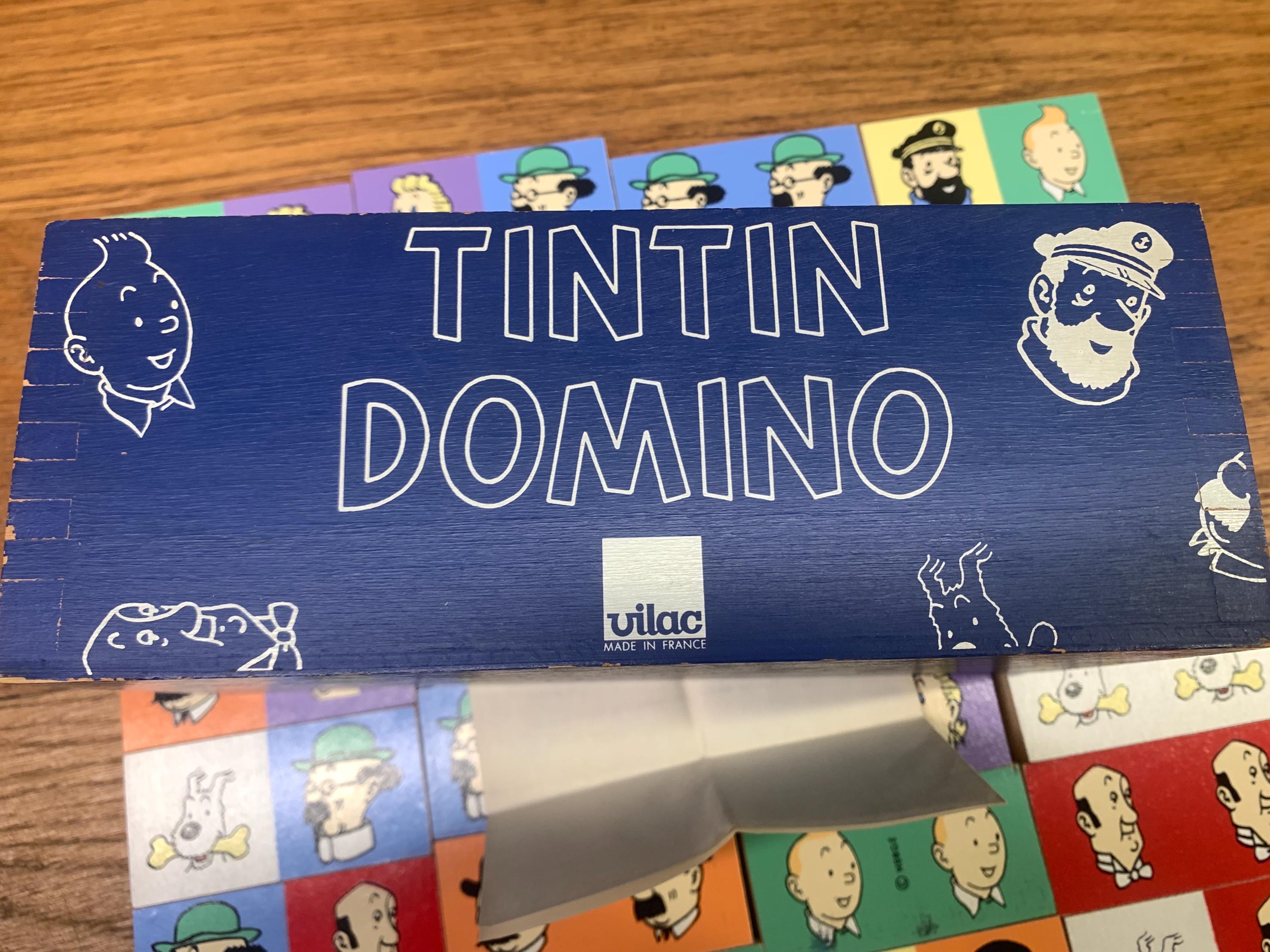 Vintage Vilac Wooden Tintin Dominoes Set 1992 Boxed & Complete