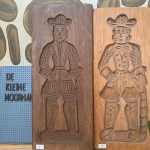 Big wooden Speculoos cookie mold - Speculaasplank - Dutch - Vintage -  Gingerbread