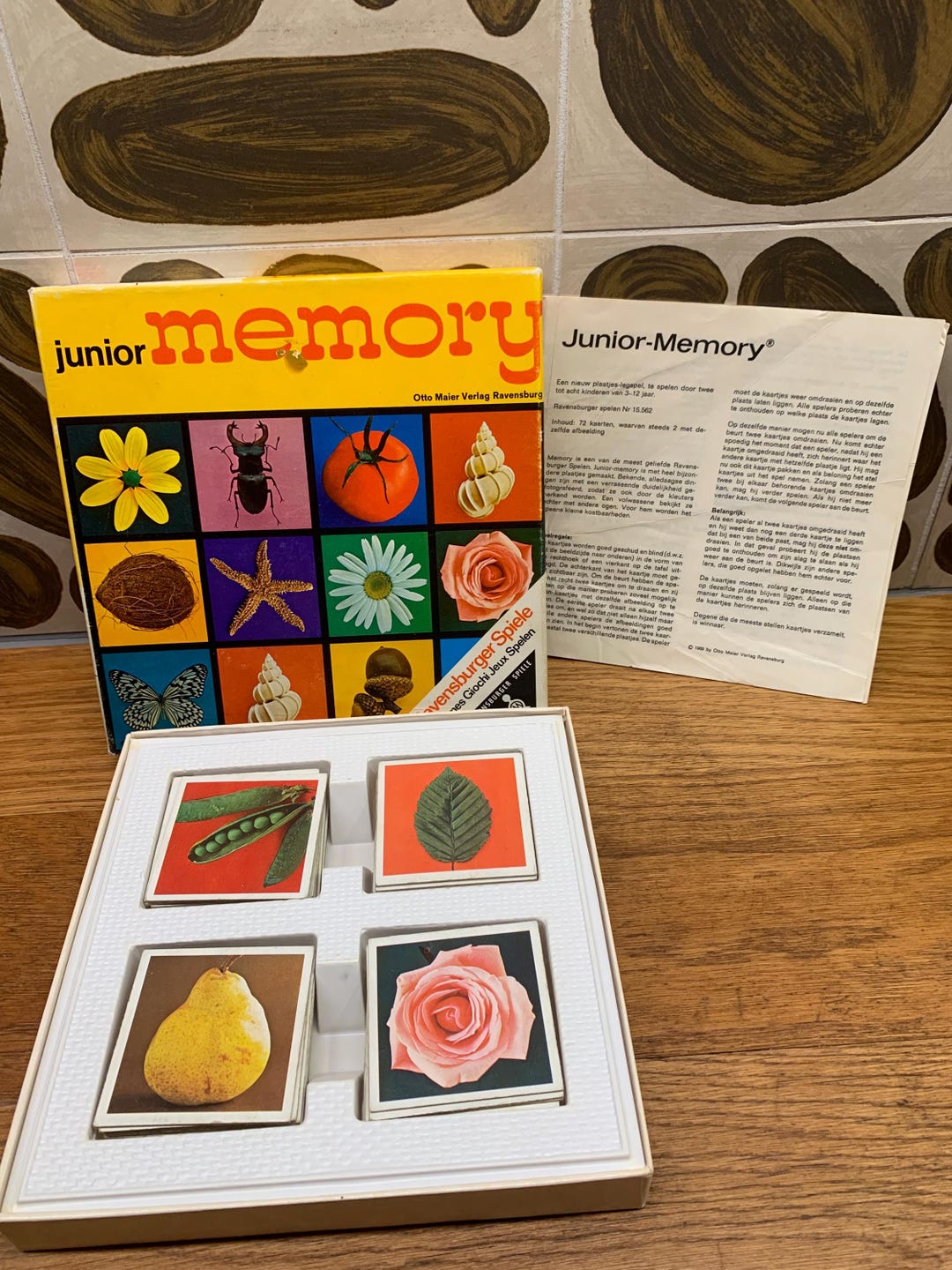 Retro Memory Vintage Ravensburger Junior Memory Game 1971 Nature / Made in Western ...