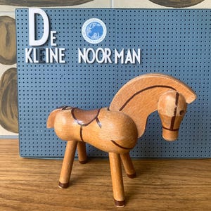Rare vintage Kay Bojesen Denmark Pony with Harness Vintage Figure Object Wooden Horse Toy