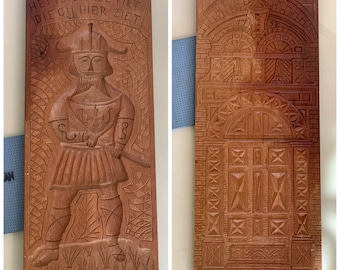 手彫りの Speculaas クッキー型: アンティークオランダ民芸装飾 - Etsy