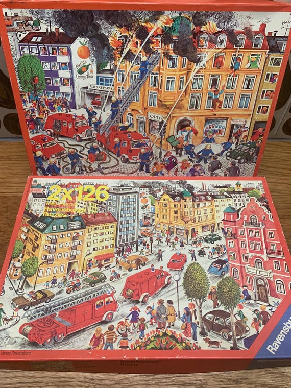Vintage Junior 2x126 Pieces Funny Puzzle Ravensburger - Made in